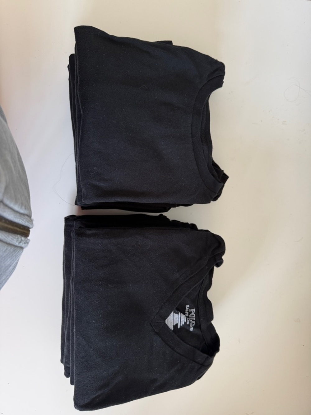 Men’s Black Polo Crewneck and V-neck tees 6 of each